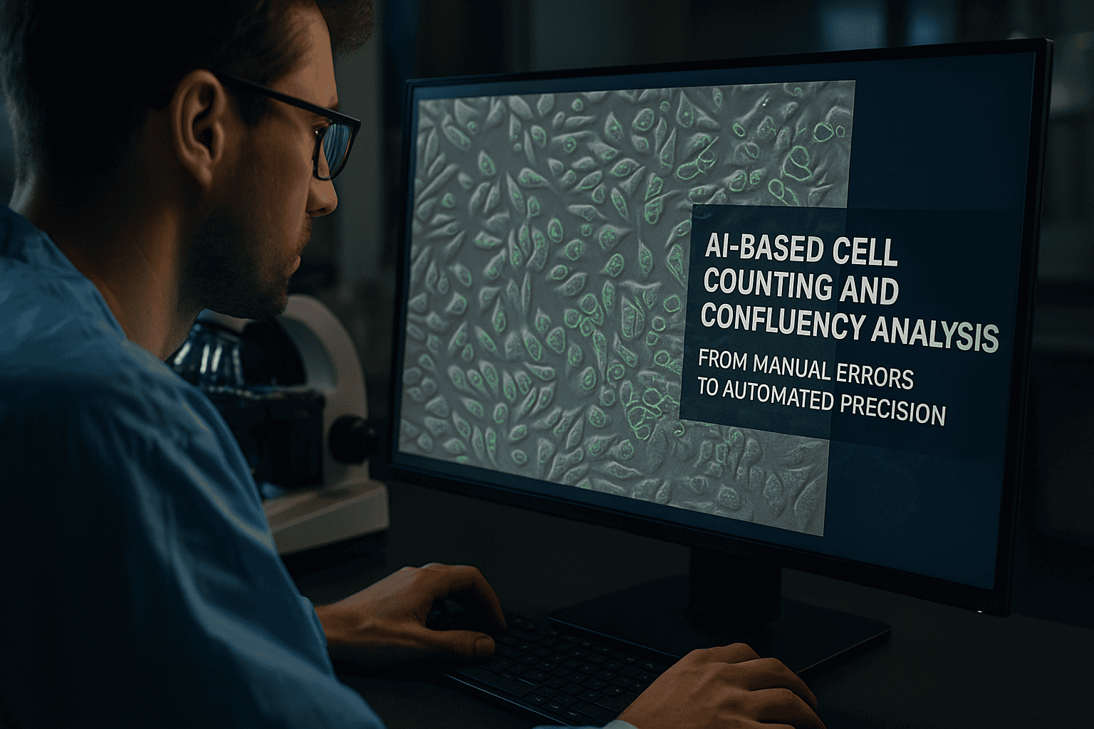 Analyse de la confluance et comptage cellulaire basés sur l'IA pour la recherche biologique précise et l'automatisation.