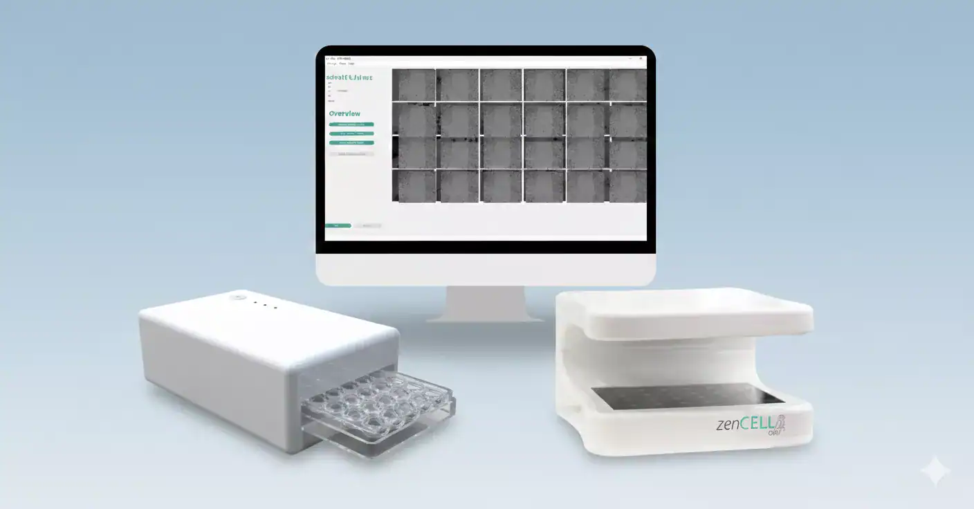 zenCELL Scratch Maker complete wound healing assay workflow