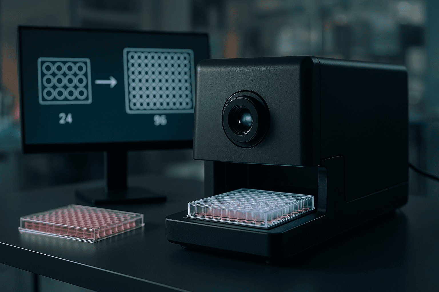 Dispositivo de laboratorio ZenCELL owl para análisis e investigación celular.