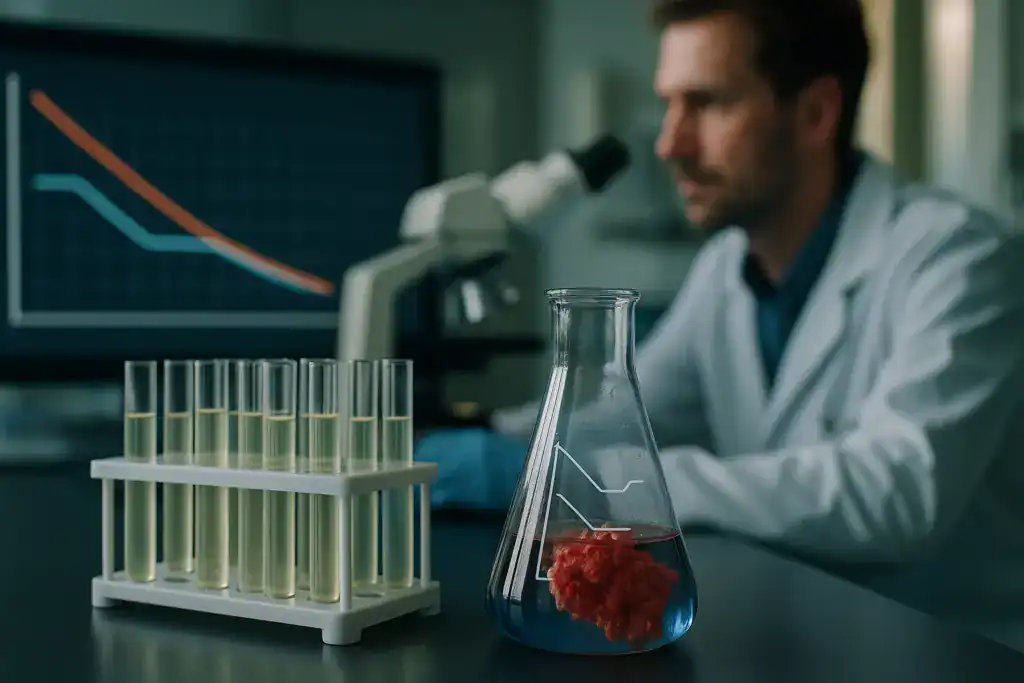 Modèle scientifique en forme de hibou pour la recherche et l'innovation en laboratoire.